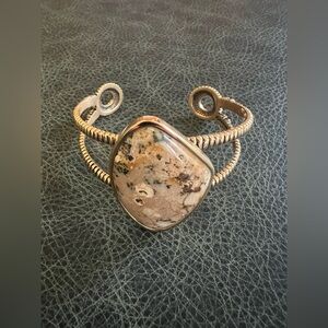 Studio Barse Bracelet Cuff Golden Bronze and African Opal